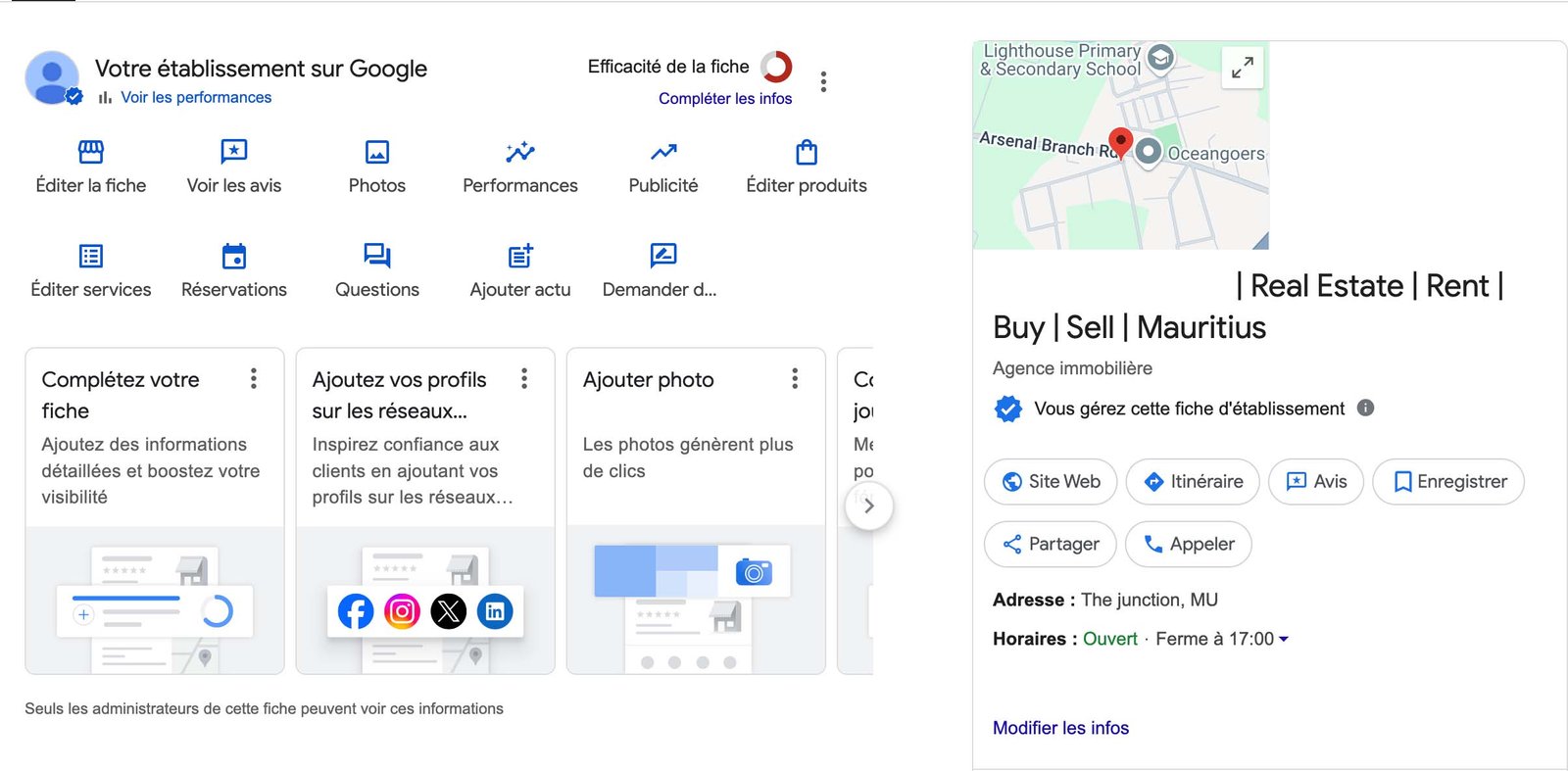 Fiche google my business mal optimisée pour le SEO Local