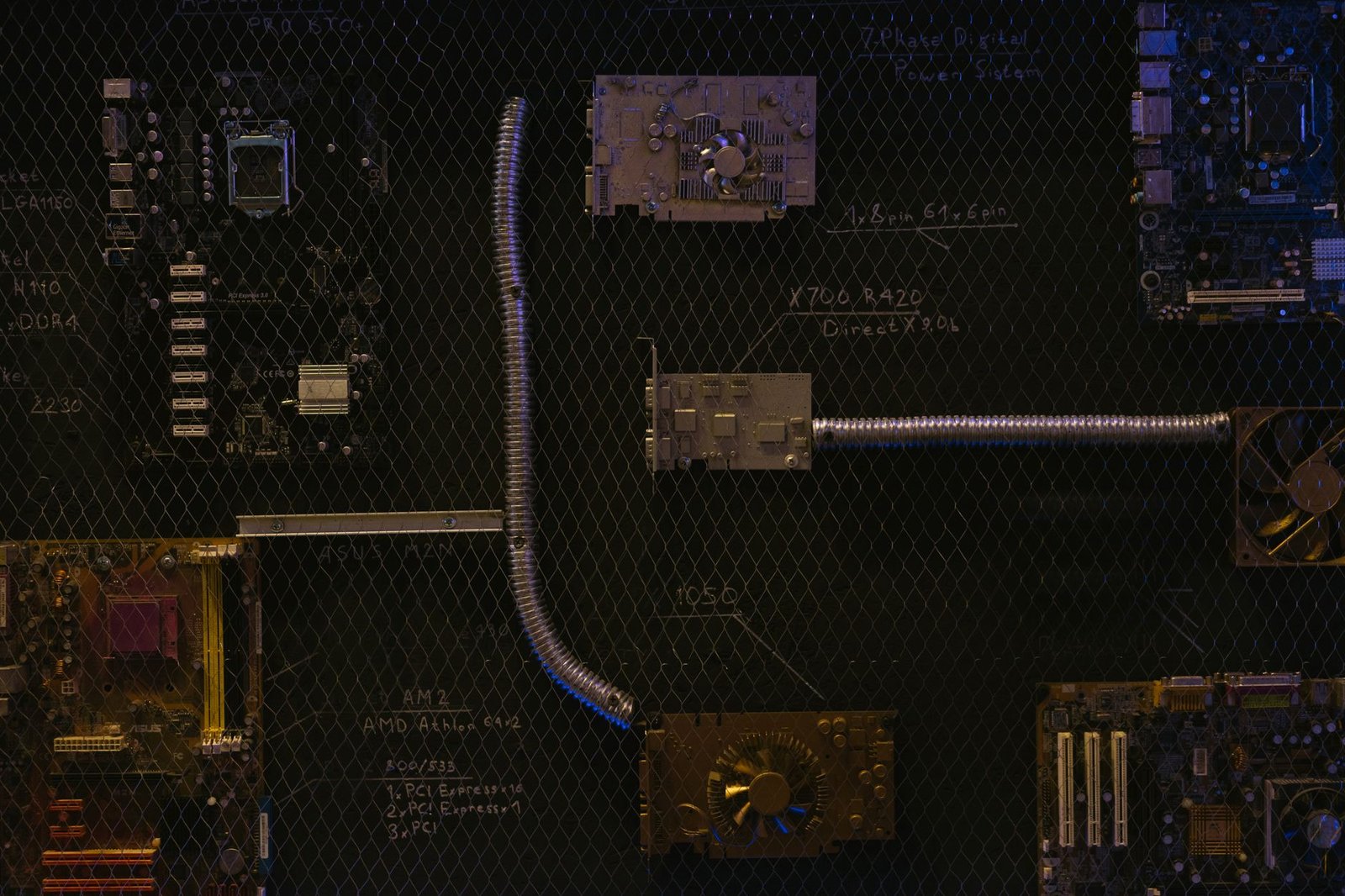 Schéma d'architecture d'une application web complexe avec des modules interconnectés