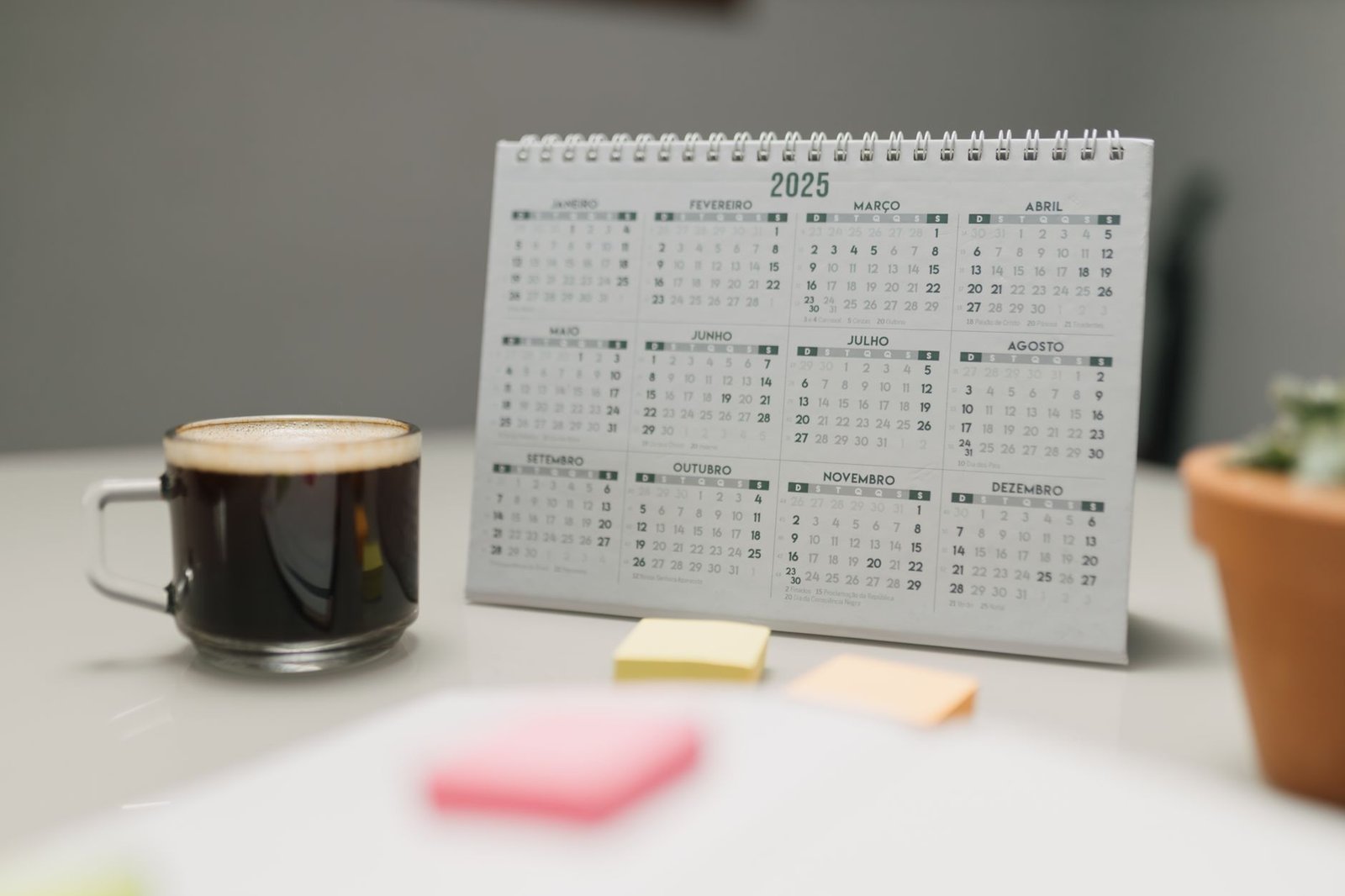 Calendrier avec la date du Black Friday 2025