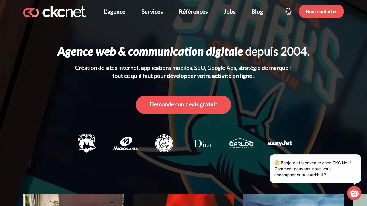 Page d'accueil du site de CKC-Net