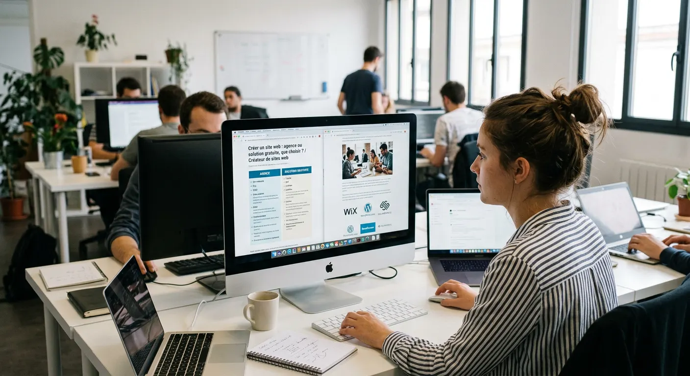 Créer un site web : agence ou solution gratuite, que choisir ? : créateur de sites web