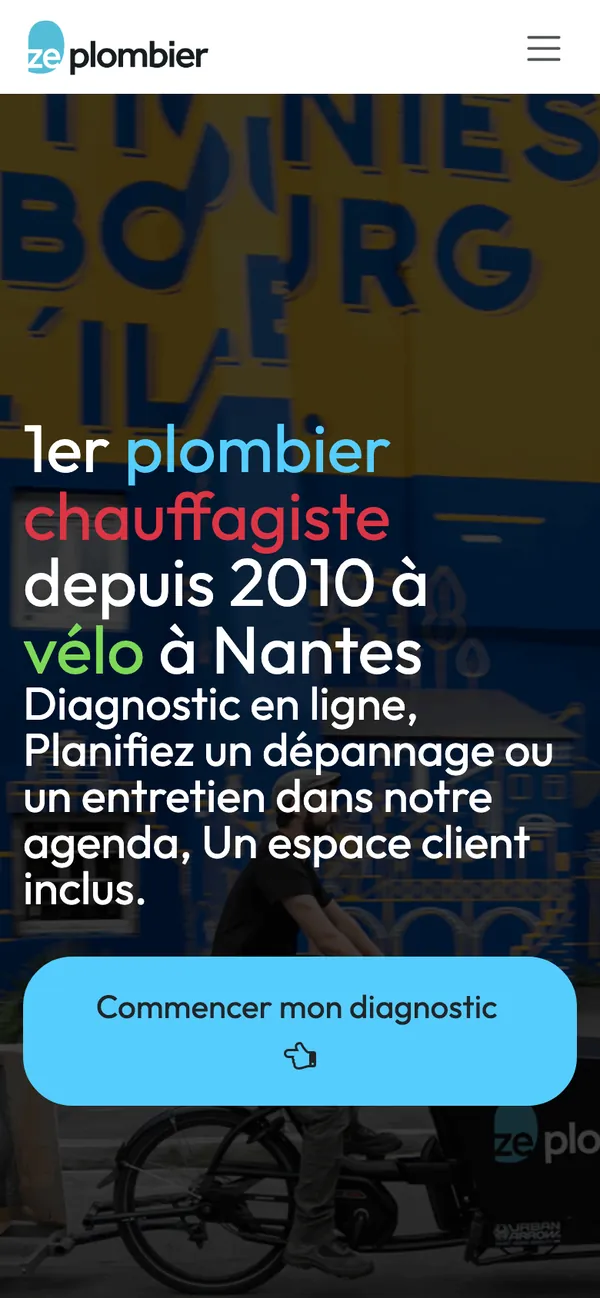 Le même site sur mobile