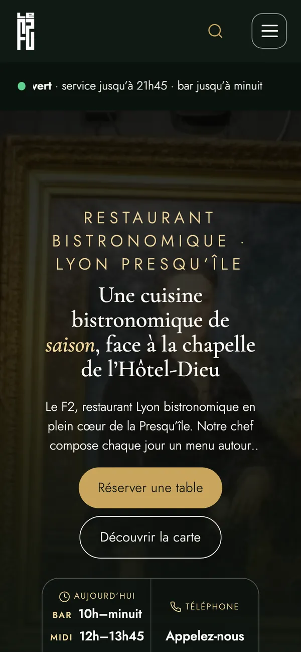 Le même site sur mobile