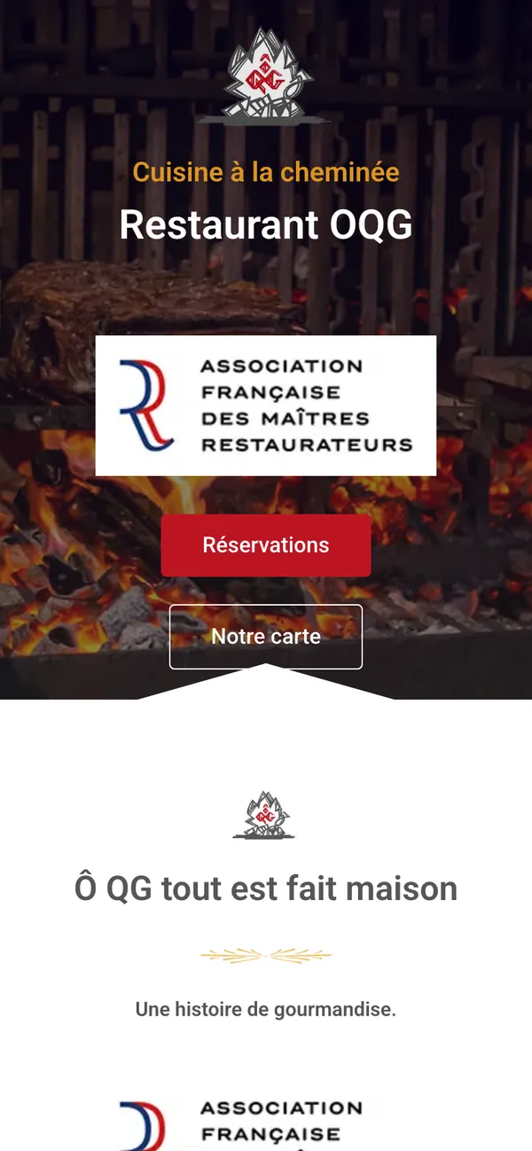 Le même site sur mobile
