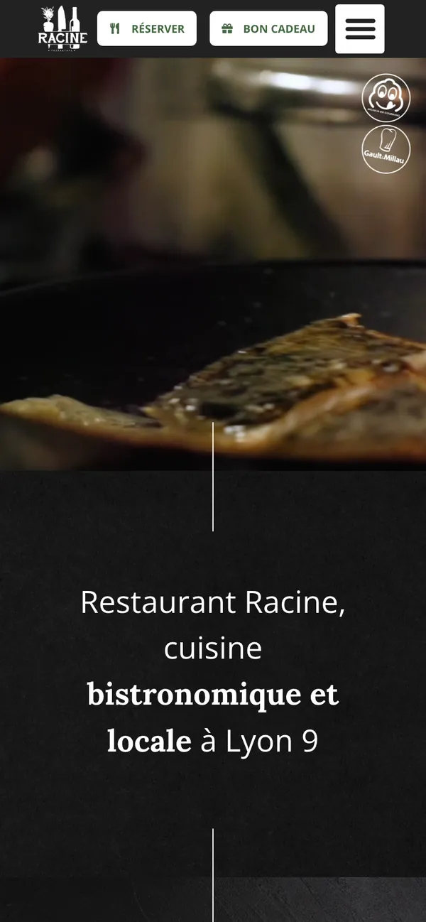 Le même site sur mobile