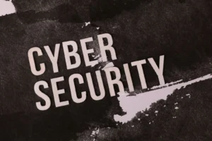 Concept de cybersécurité sur fond grunge, soulignant l'importance de la protection numérique.