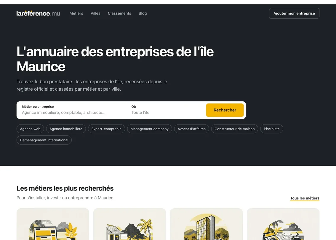 La Référence website