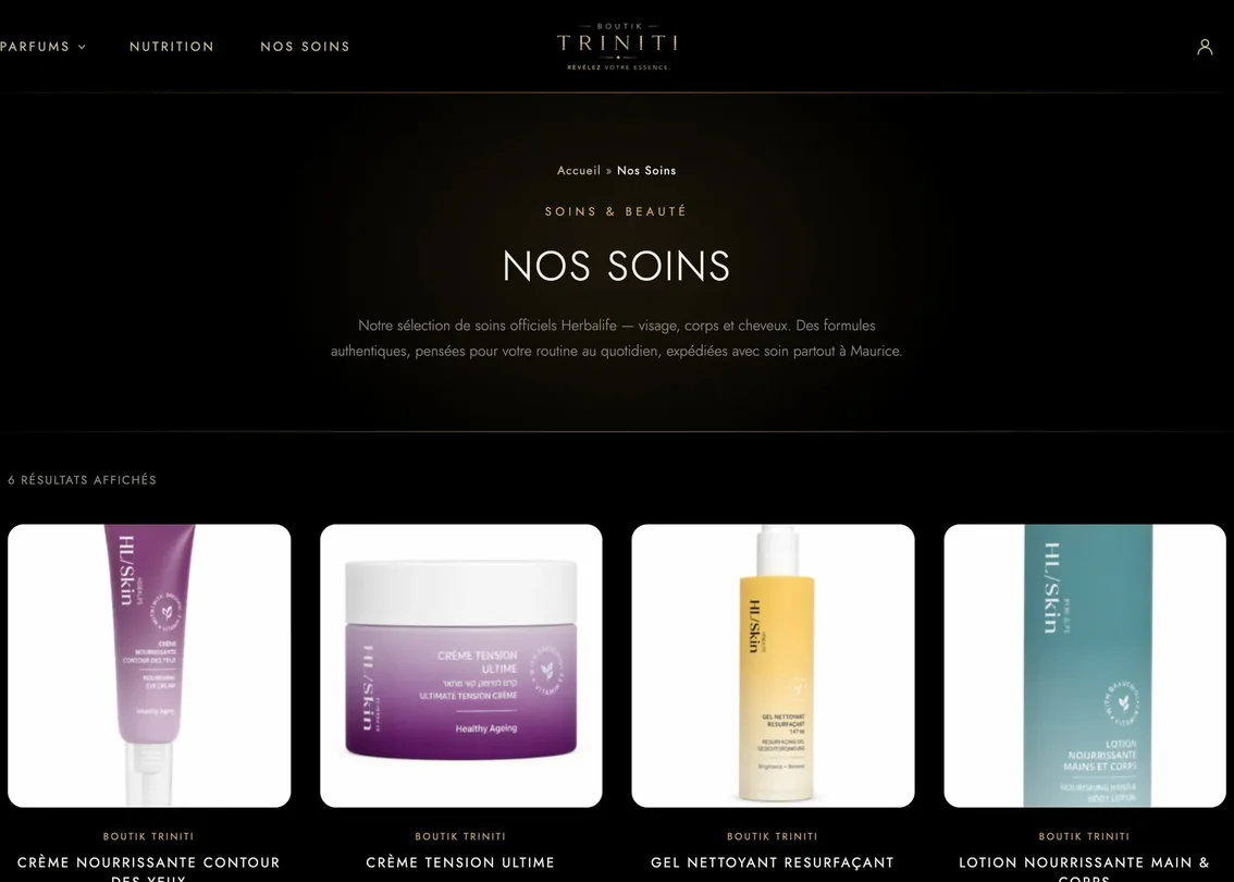 Boutik Triniti website