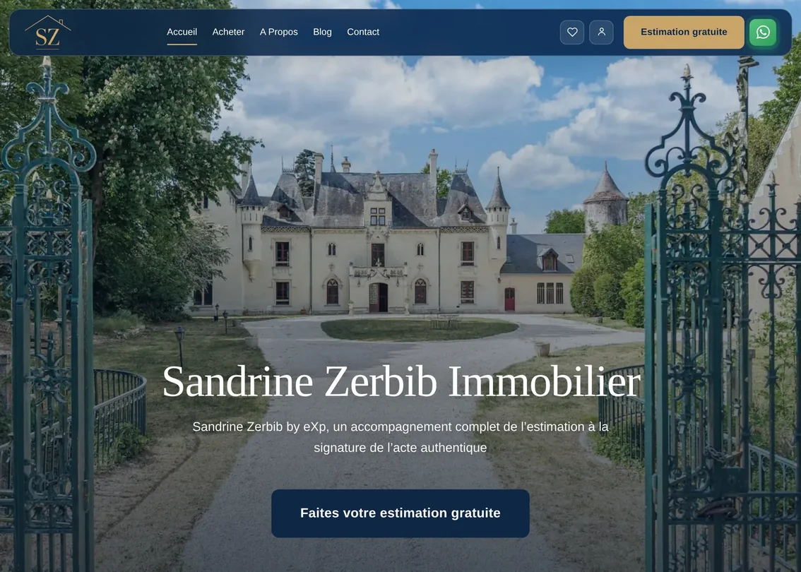 Sandrine Zerbib Immobilier website