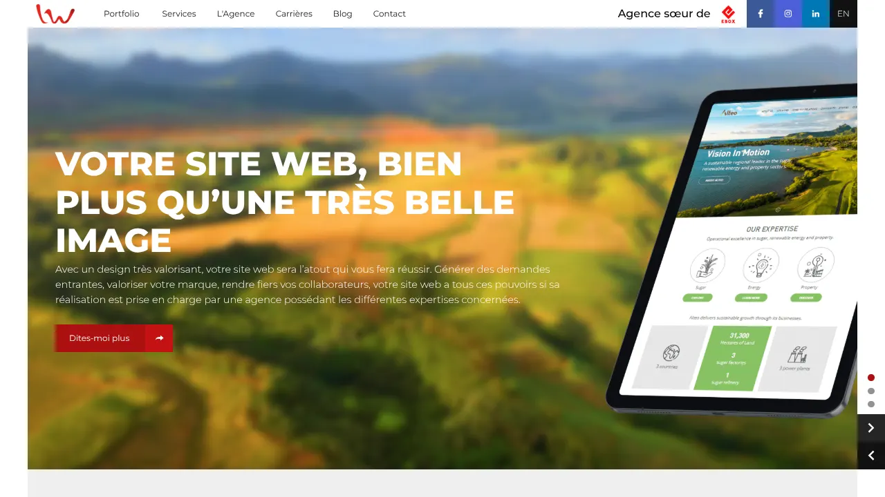 Page d'accueil du site de Iredacweb