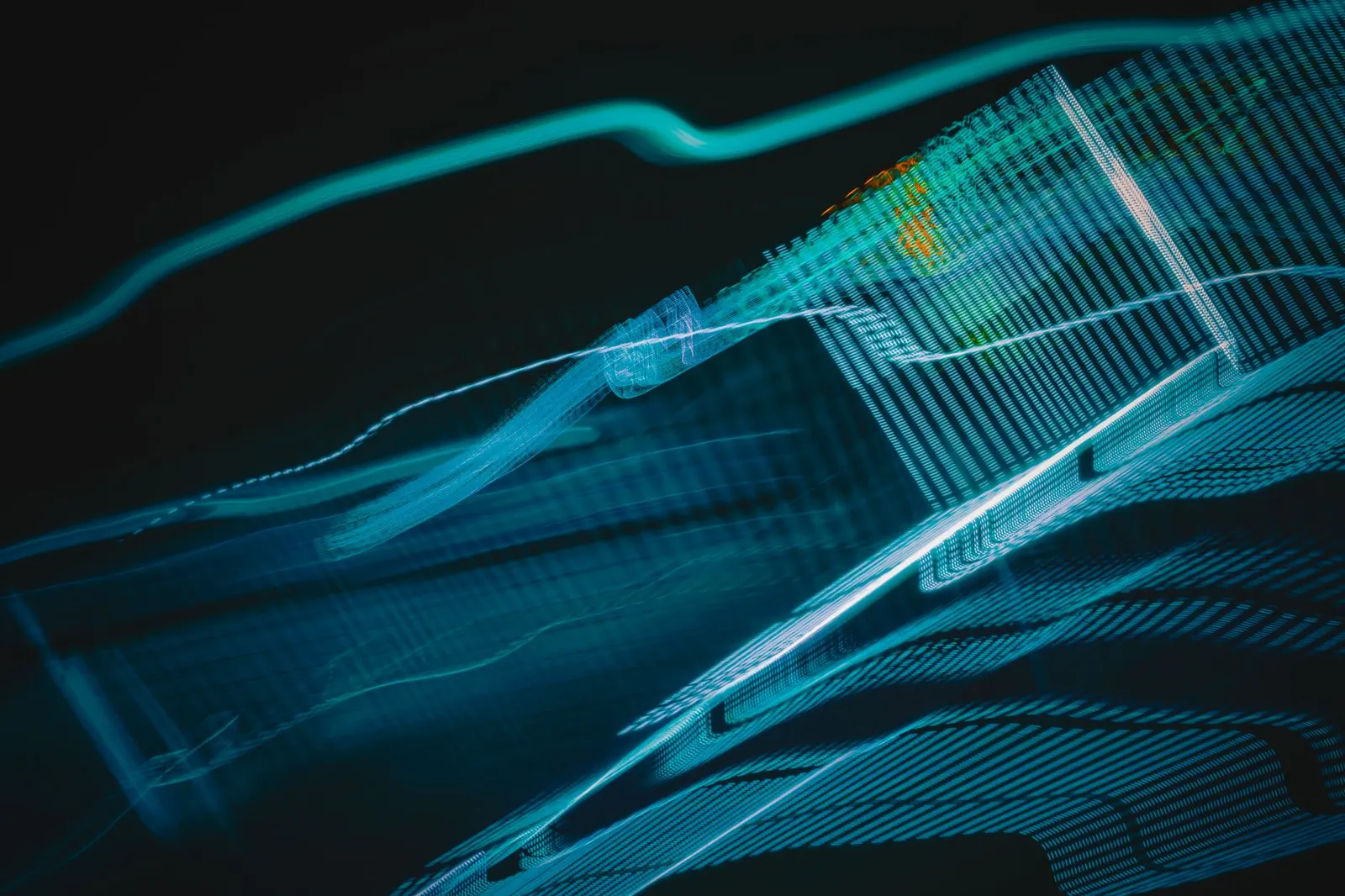 Vague numérique représentant l'innovation technologique de l'IA.